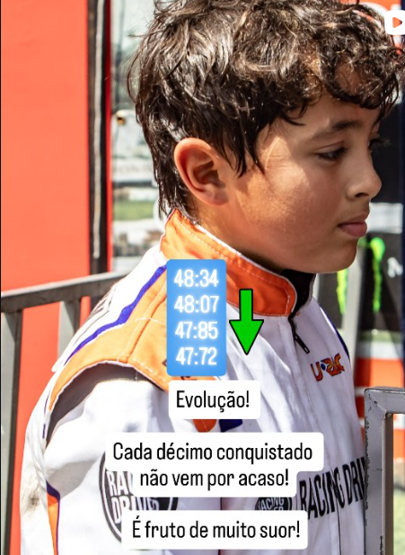 Ben Leite concentrado ao acompanhar a evolução dos tempos de volta